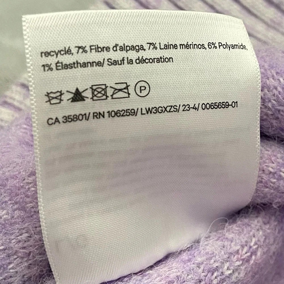 Lululemon Alpaca Wool alpaca V-Neck Sweater purple 27186 - Picture 5 of 12